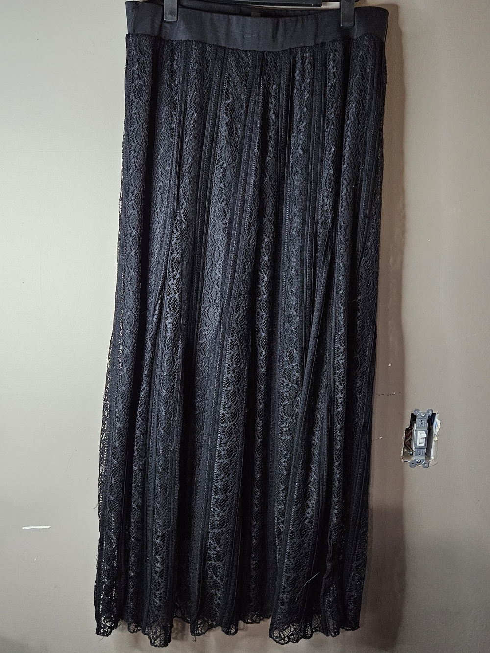 Elegant Black Lace Maxi Skirt - Versatile Women's Full-Length Style